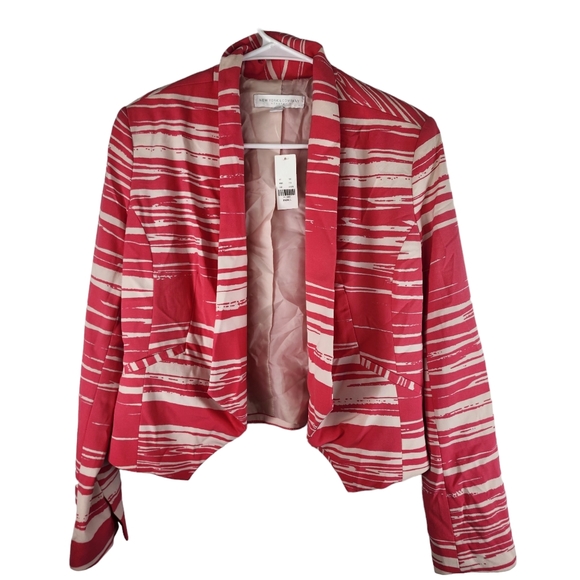 New York & Company Jackets & Blazers - NY&C Stretch Womens Small Open Front Blazer Jacket Asymmetrical Lined Nwt New